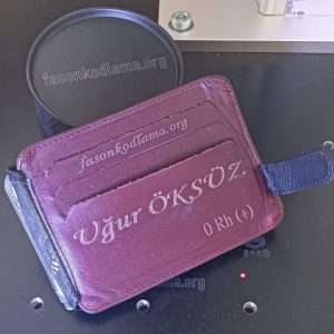 Cüzdan Üzerine Lazer İle Yazı Yazma 0002