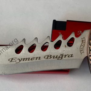 Bıçak Üzerine Lazer İle İsim Yazı Yazma 0002